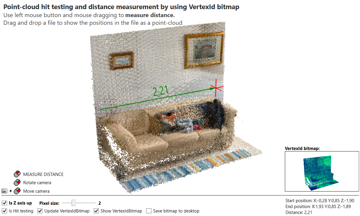 point-cloud hit testing