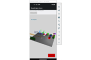 Ab4d.SharpEngine runnig in Android emulator (Multi-SceneNodes sample)